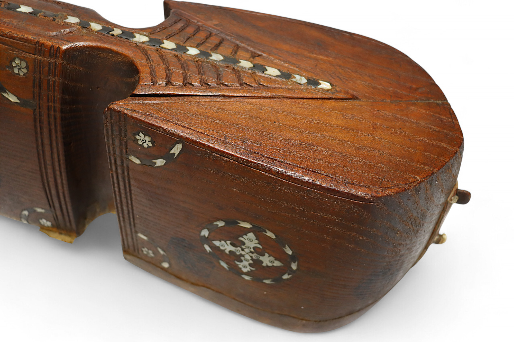 antique traditional folk musical instrument Afghanistan Rubab rabab rabab mother of pearl inlay 25-2