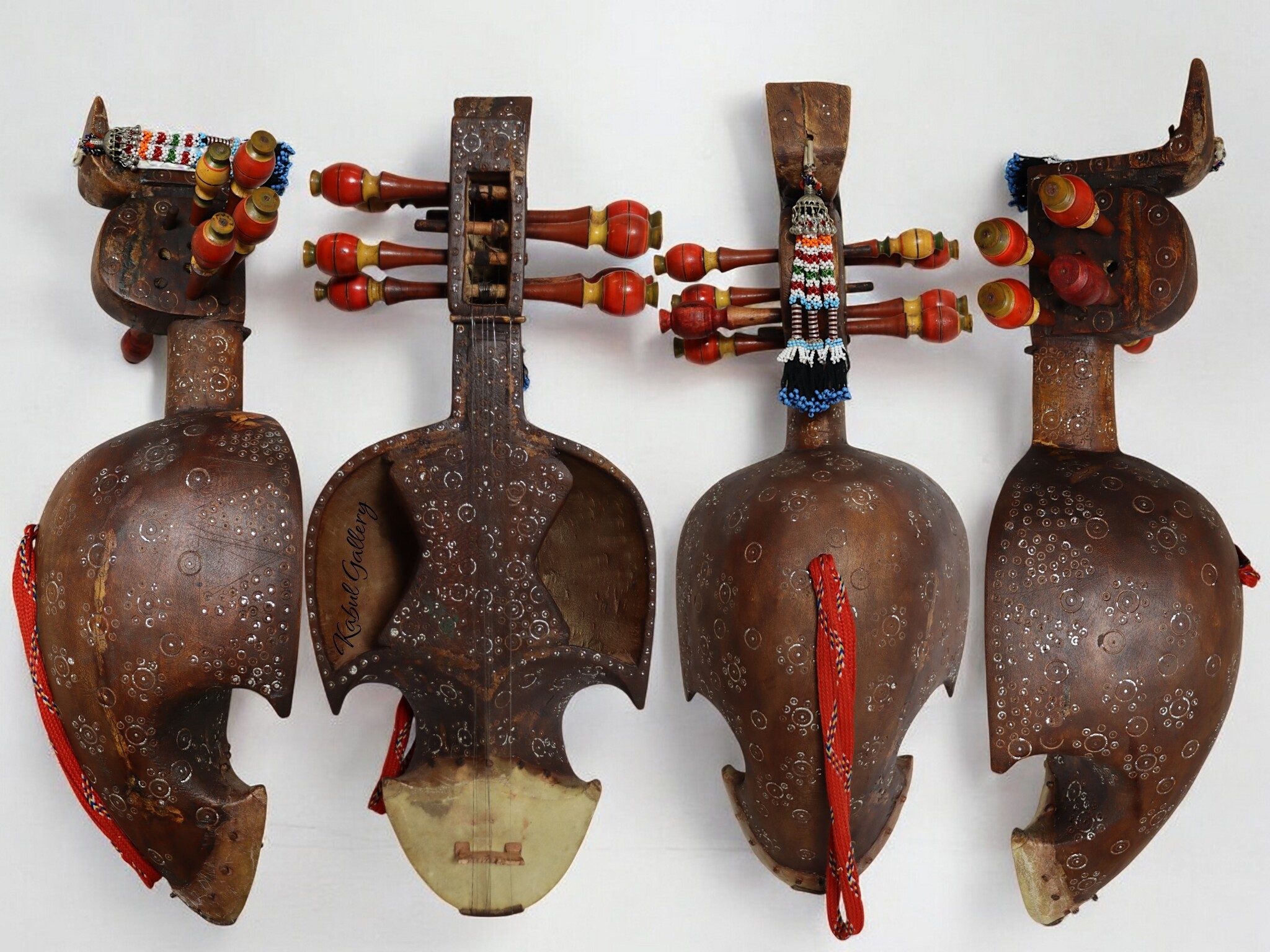 Antik Afghan musikinstrumen Ghichak 25/1