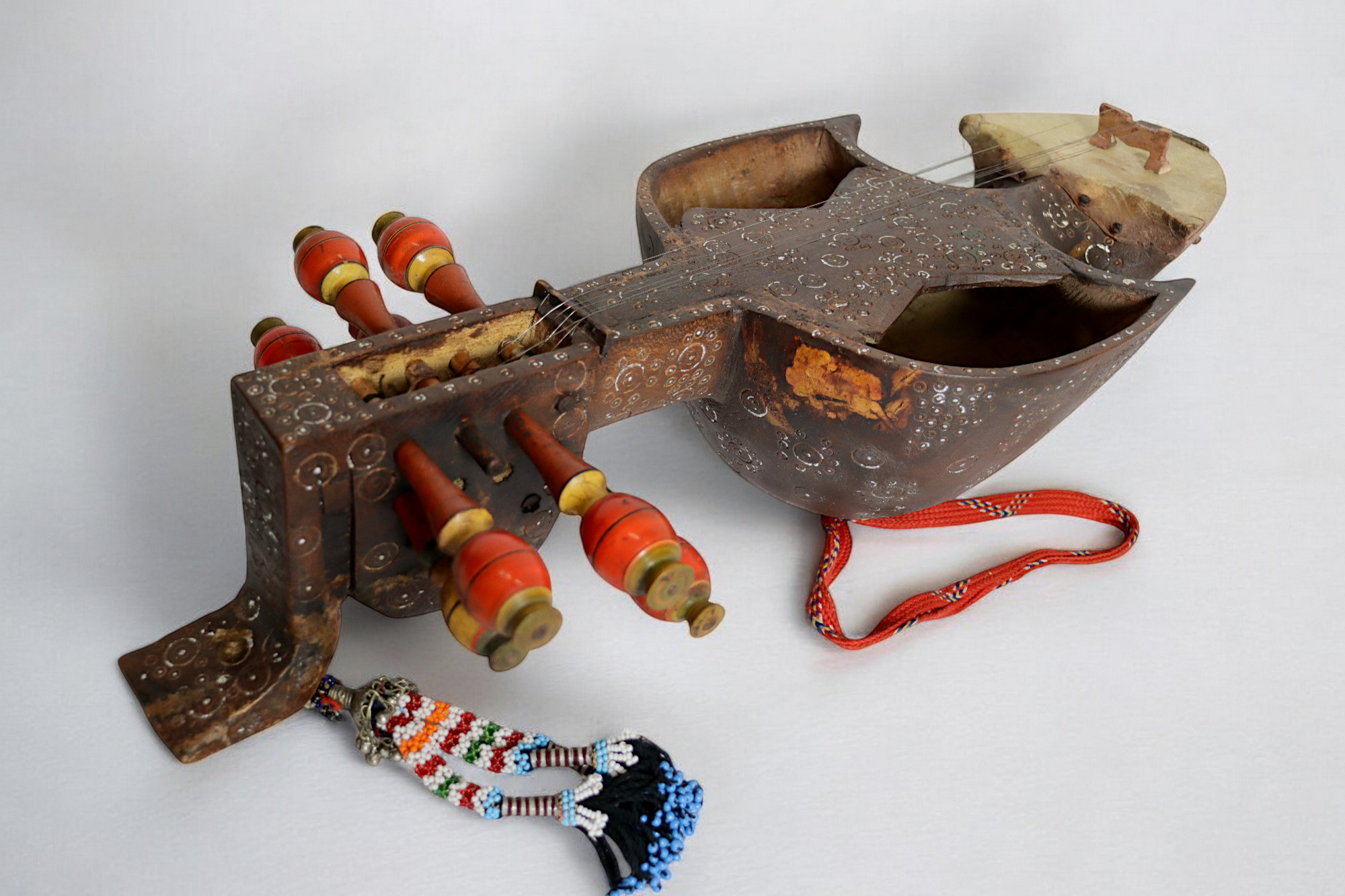 Antik Afghan musikinstrumen Ghichak 25/1