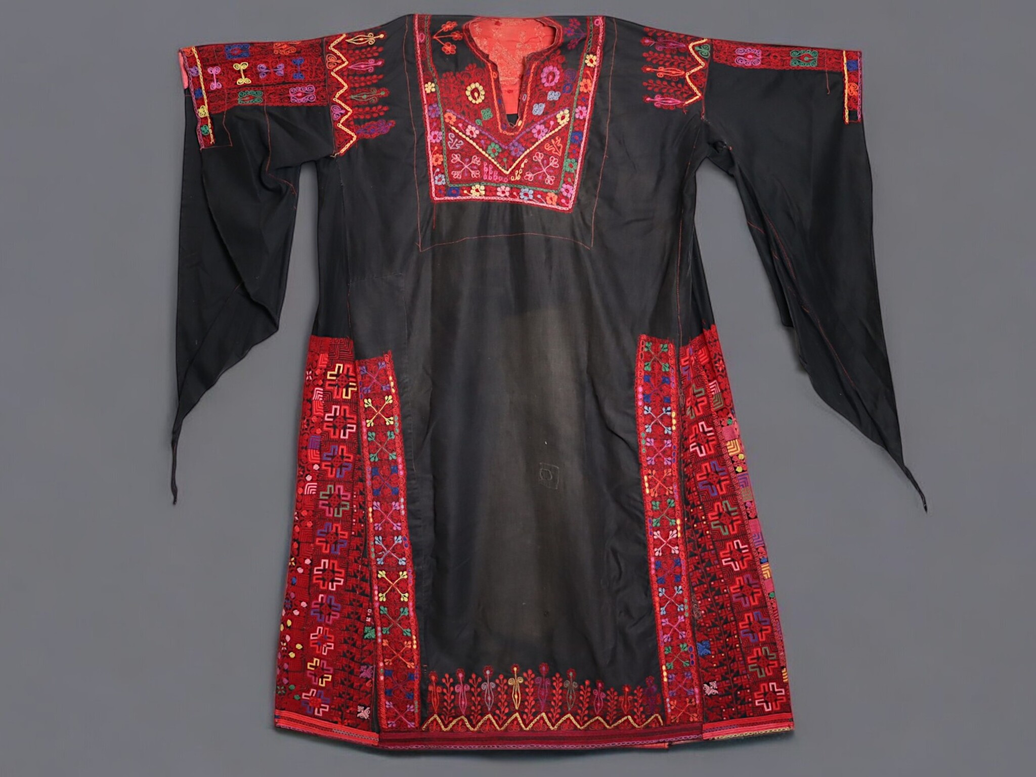 Rare Vintage hand bestickte Palestinian Dress Museum Quality Bedouin Dress from Palestine Beduin Palästina frauen Kleid kostüm Nr-25A