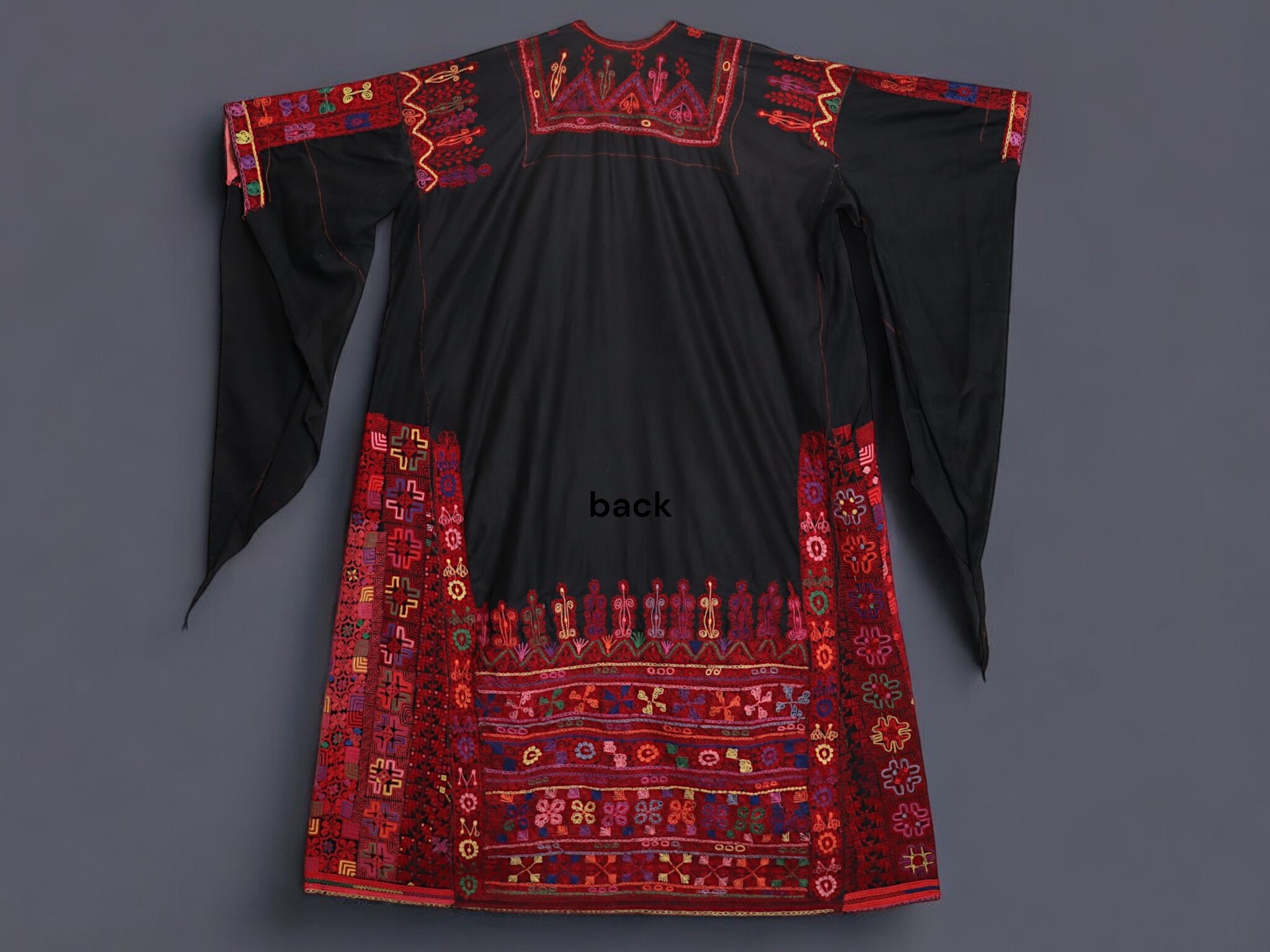 Rare Vintage hand bestickte Palestinian Dress Museum Quality Bedouin Dress from Palestine Beduin Palästina frauen Kleid kostüm Nr-25A