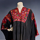antique hand embroidered bedouin palestinian Ethnic thoub tunic dress Palestinian~SILK~WEDDING~Dress~1930-40's~Rare Museum Piece 25A