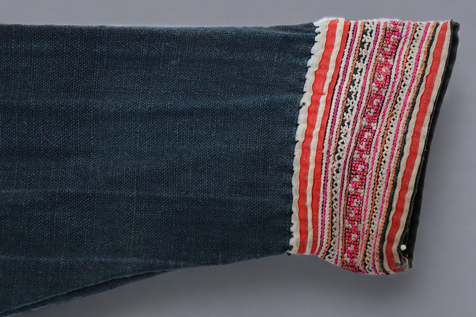 Vintage hand embroidered jacket coat dress tribe Akha or Hmong from   Northeast Asia Thailand , mid 20th century Museum Quality