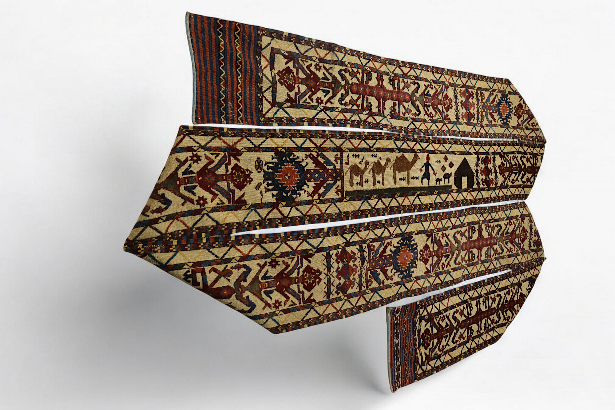 980 m x40 cm nomaden  Turkmen Buchara Jomud Kelim Jurte Zeltband