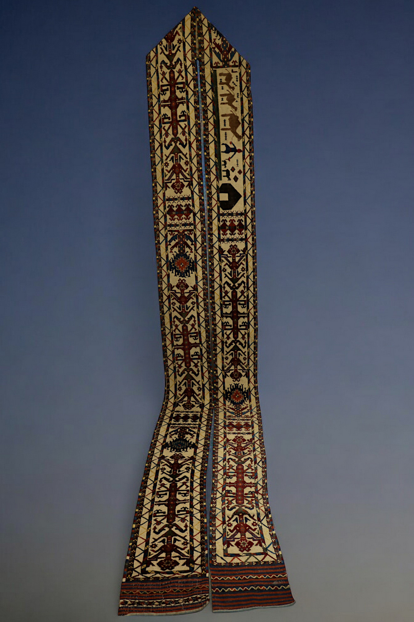 980  x 40 cm  Rare  oriental turkmen Bukhara jemud nomadic kilim tentband Yurt Turkoman tent band,