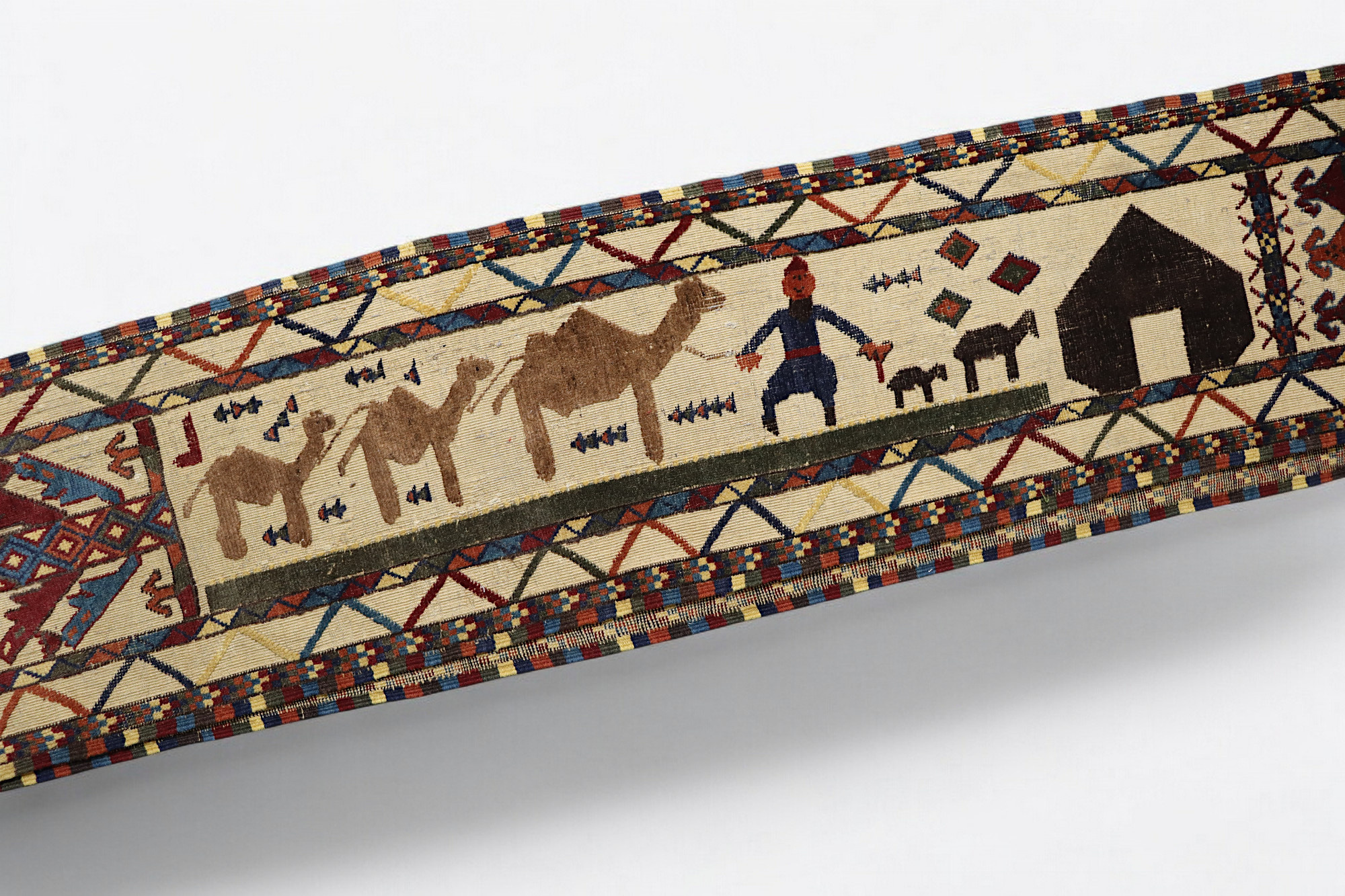 980 m x40 cm nomaden  Turkmen Buchara Jomud Kelim Jurte Zeltband