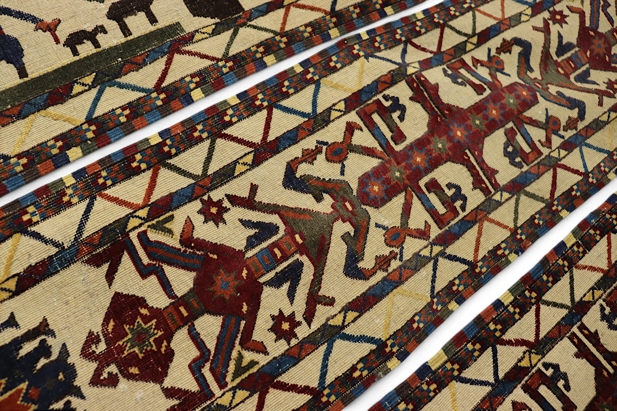 980 m x40 cm nomaden  Turkmen Buchara Jomud Kelim Jurte Zeltband