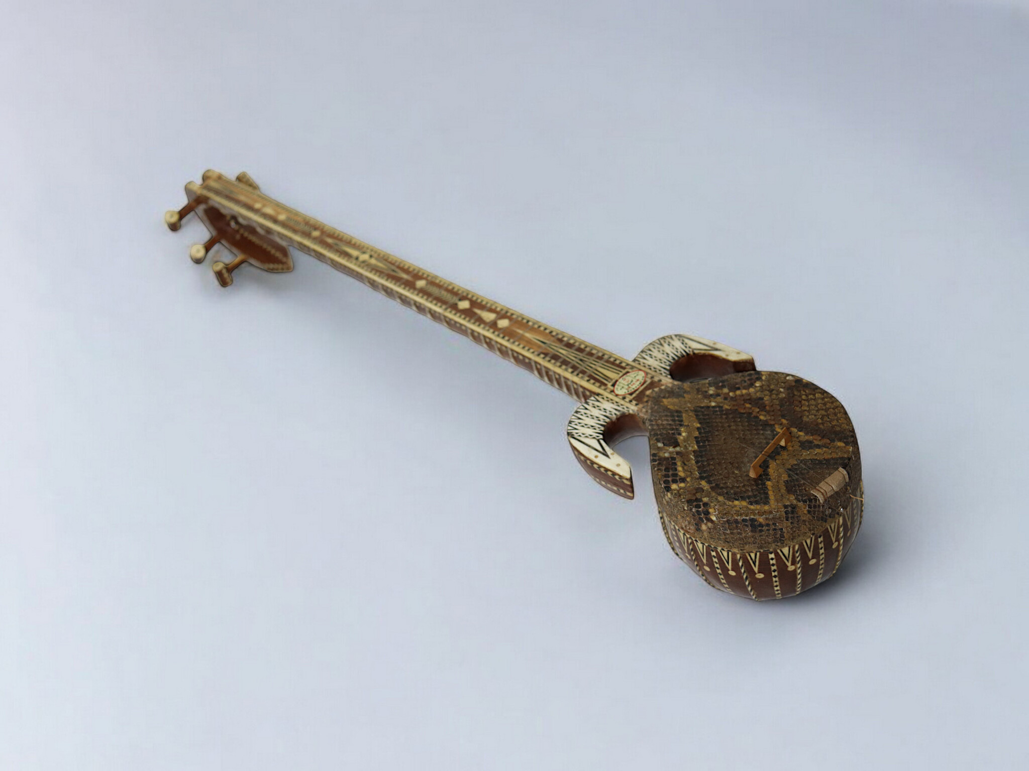 Xinjiang Uyghur Musical Instrument Rawap Schlangenhaut