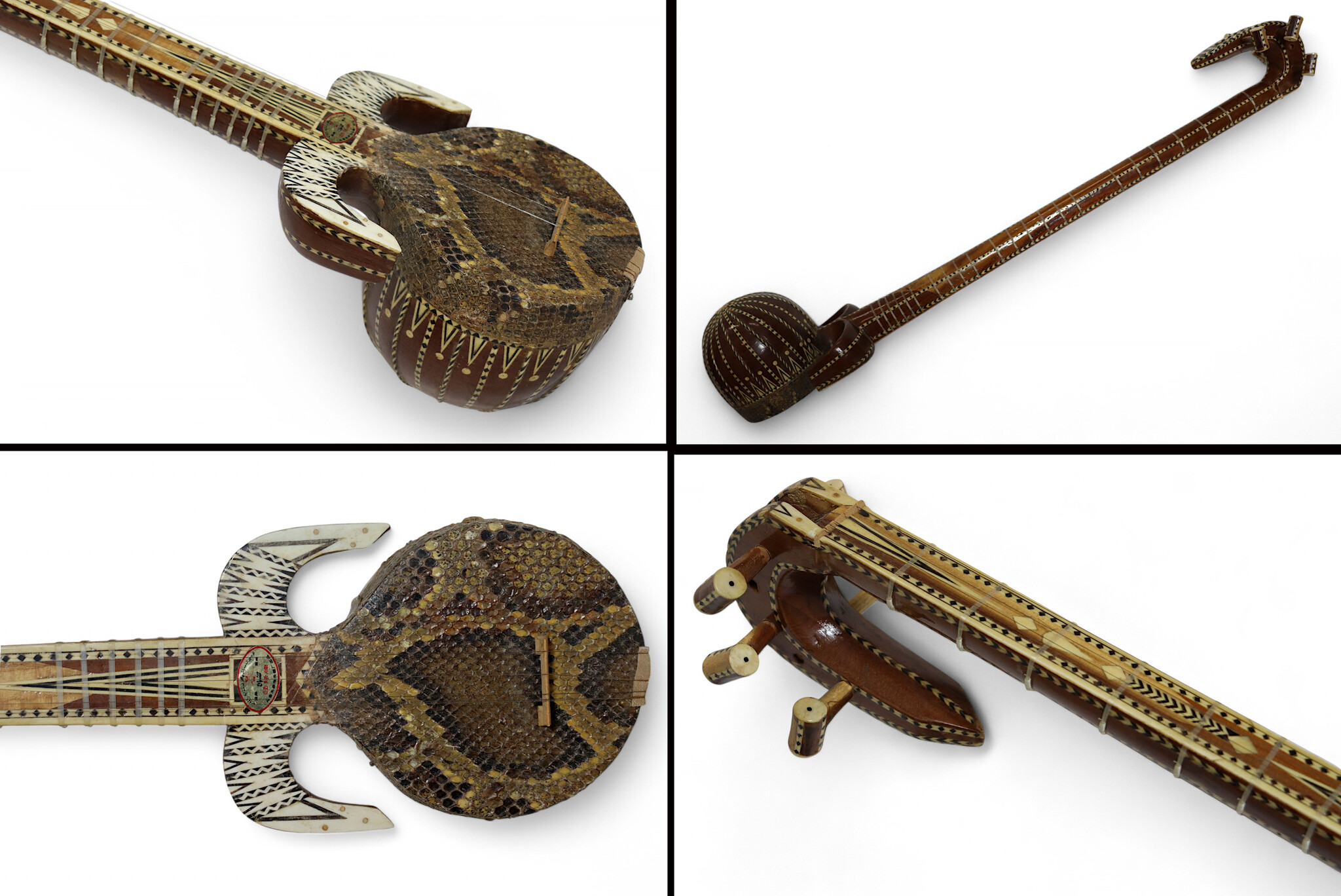 Xinjiang Uyghur Musical Instrument Rawap Schlangenhaut