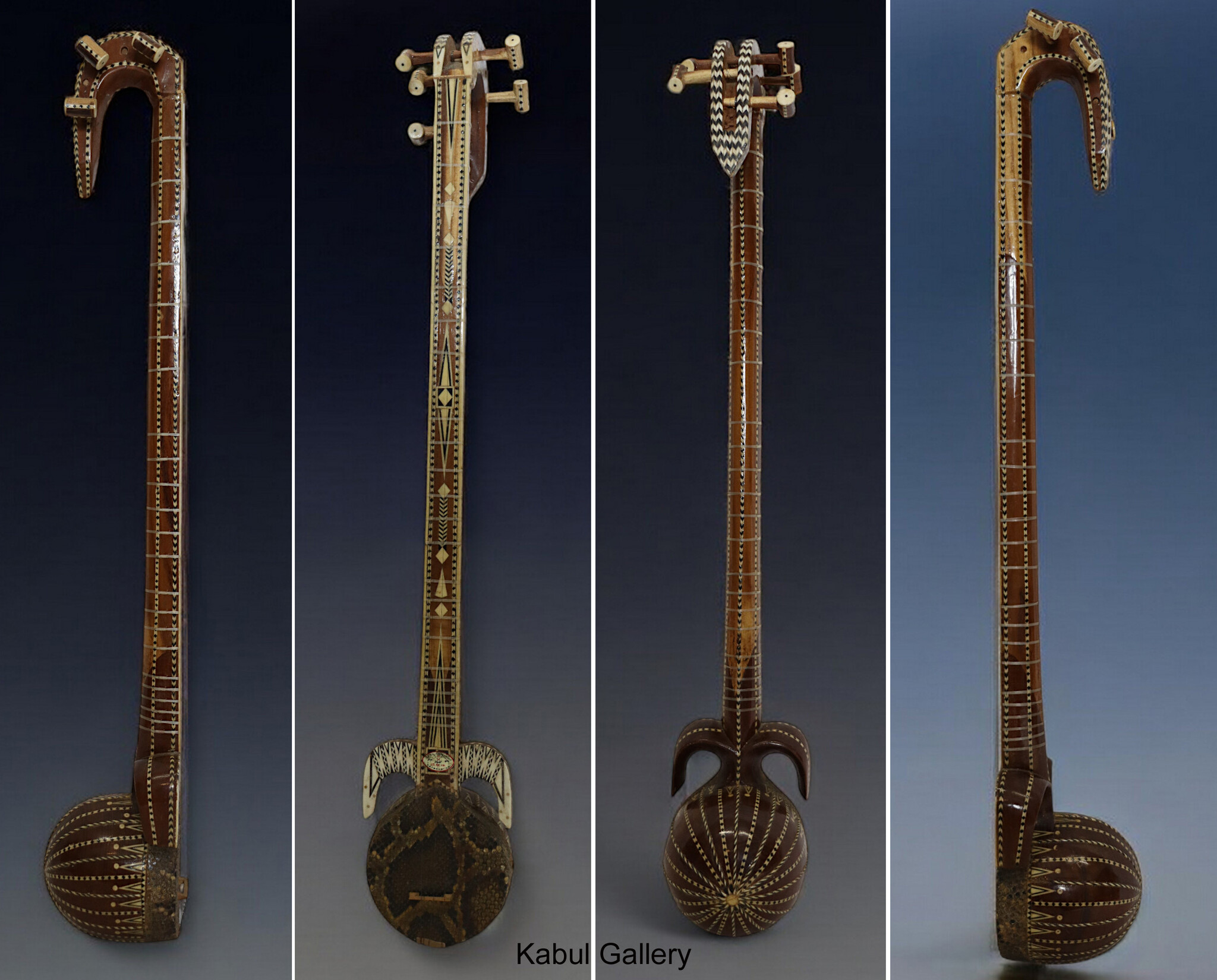 Xinjiang Uyghur Musical Instrument Rawap Schlangenhaut