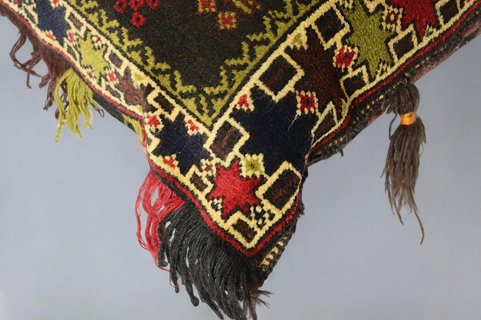 antique very rare Balochi nomadic carpet cushion orient nomad rug seat Bohemian Afghanistan pillow 21/2