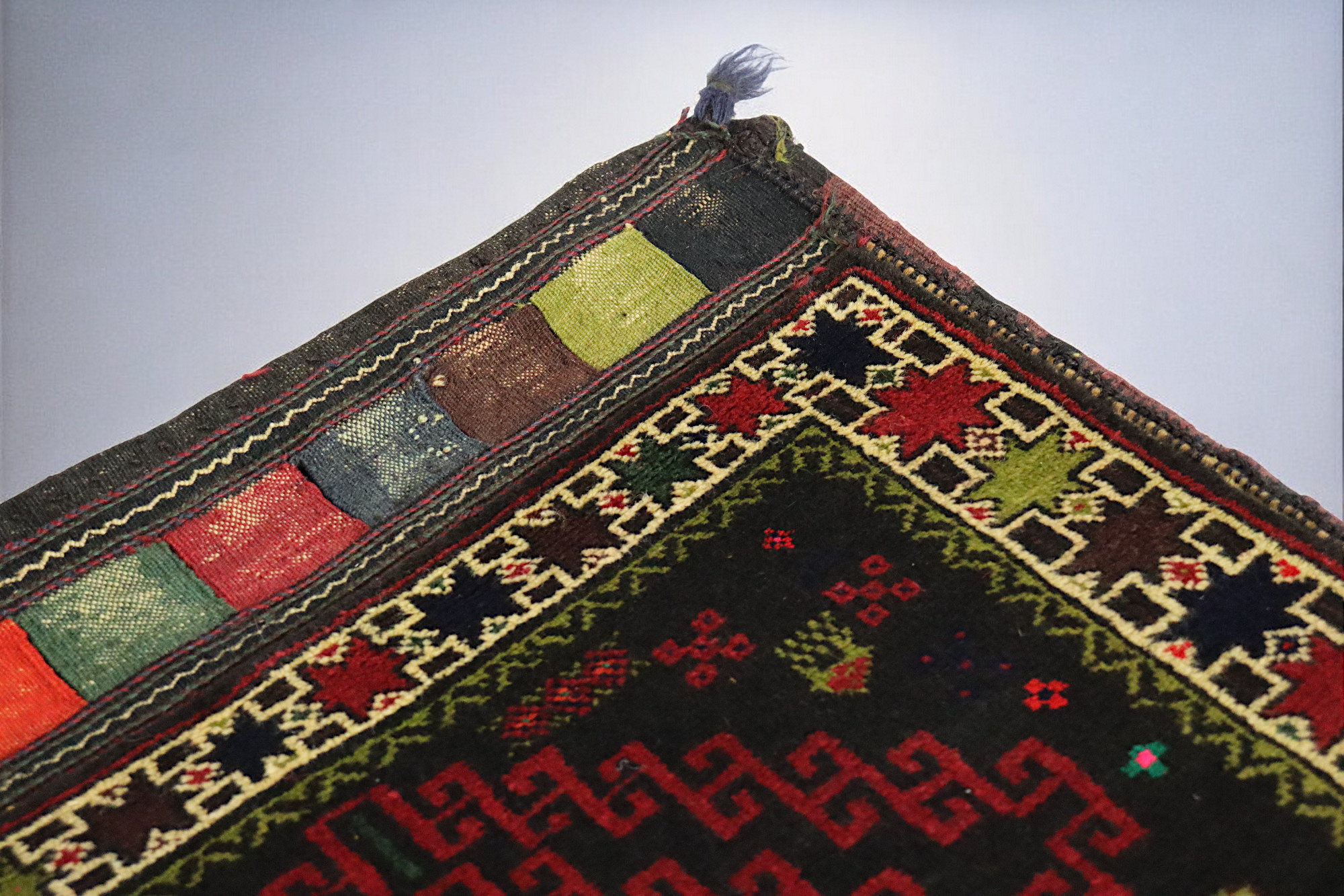 antique very rare Balochi nomadic carpet cushion orient nomad rug seat Bohemian Afghanistan pillow 21/2