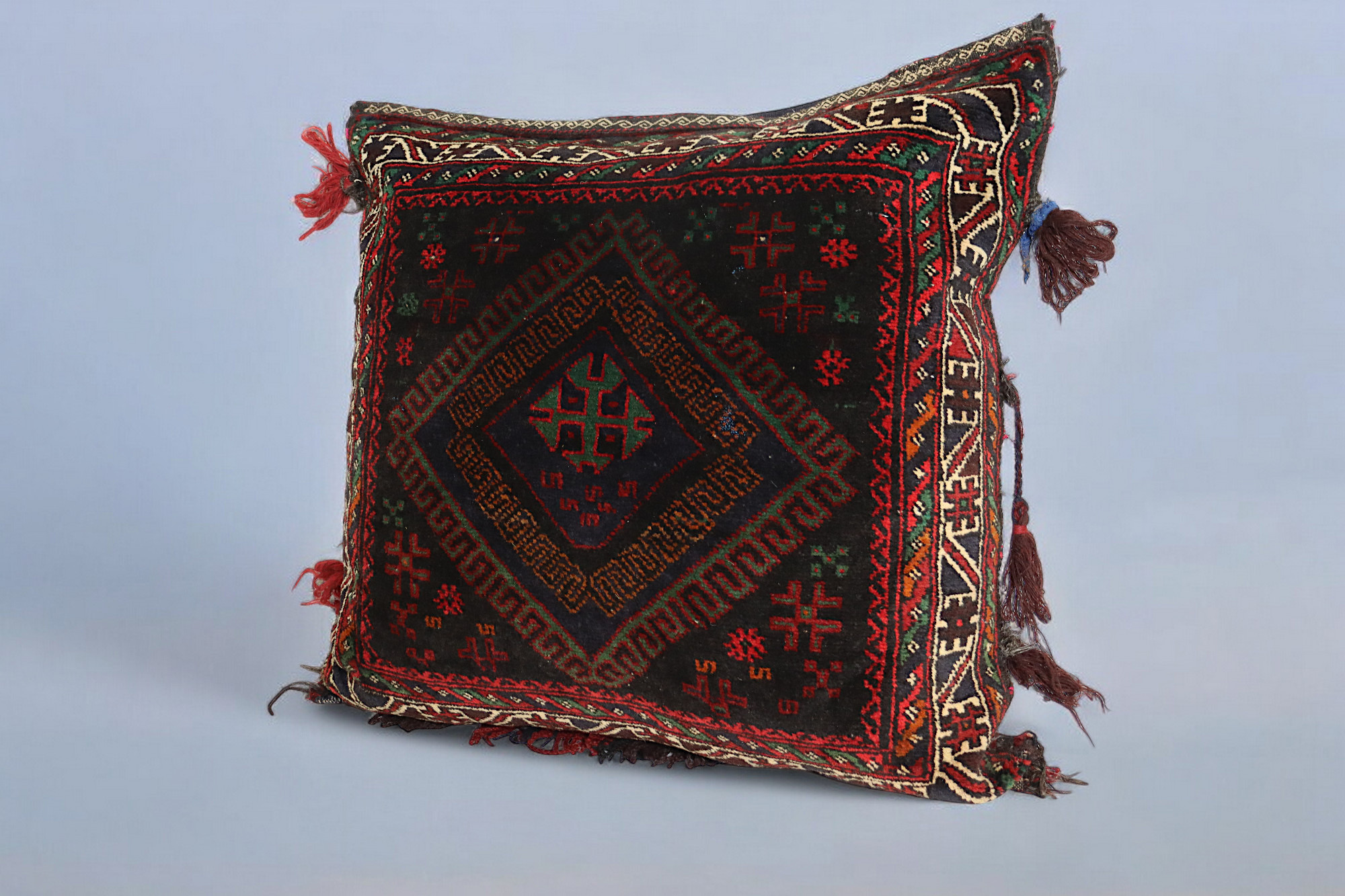 antique orient Afghan Beloch nomad rug seat cushions floor cushion Bohemian pillow. 21/1