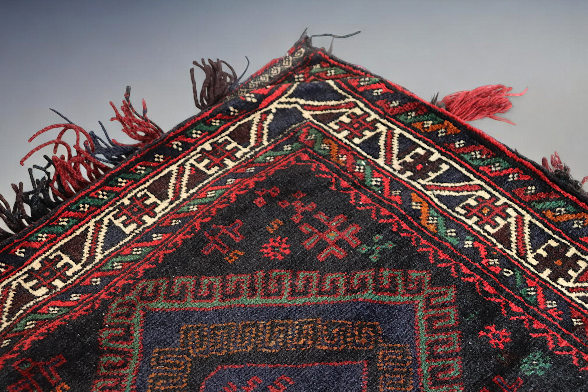 antique very rare Balochi nomadic carpet cushion orient nomad rug seat Bohemian Afghanistan pillow 21/1