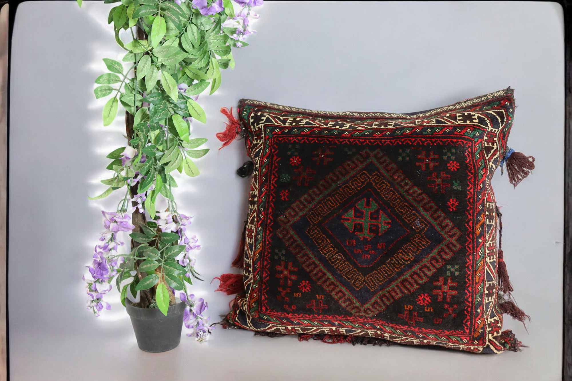 antique orient Afghan Beloch nomad rug seat cushions floor cushion Bohemian pillow. 21/1