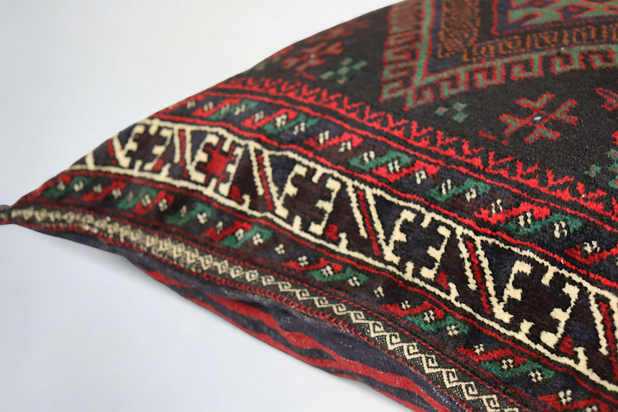 antique very rare Balochi nomadic carpet cushion orient nomad rug seat Bohemian Afghanistan pillow 21/1