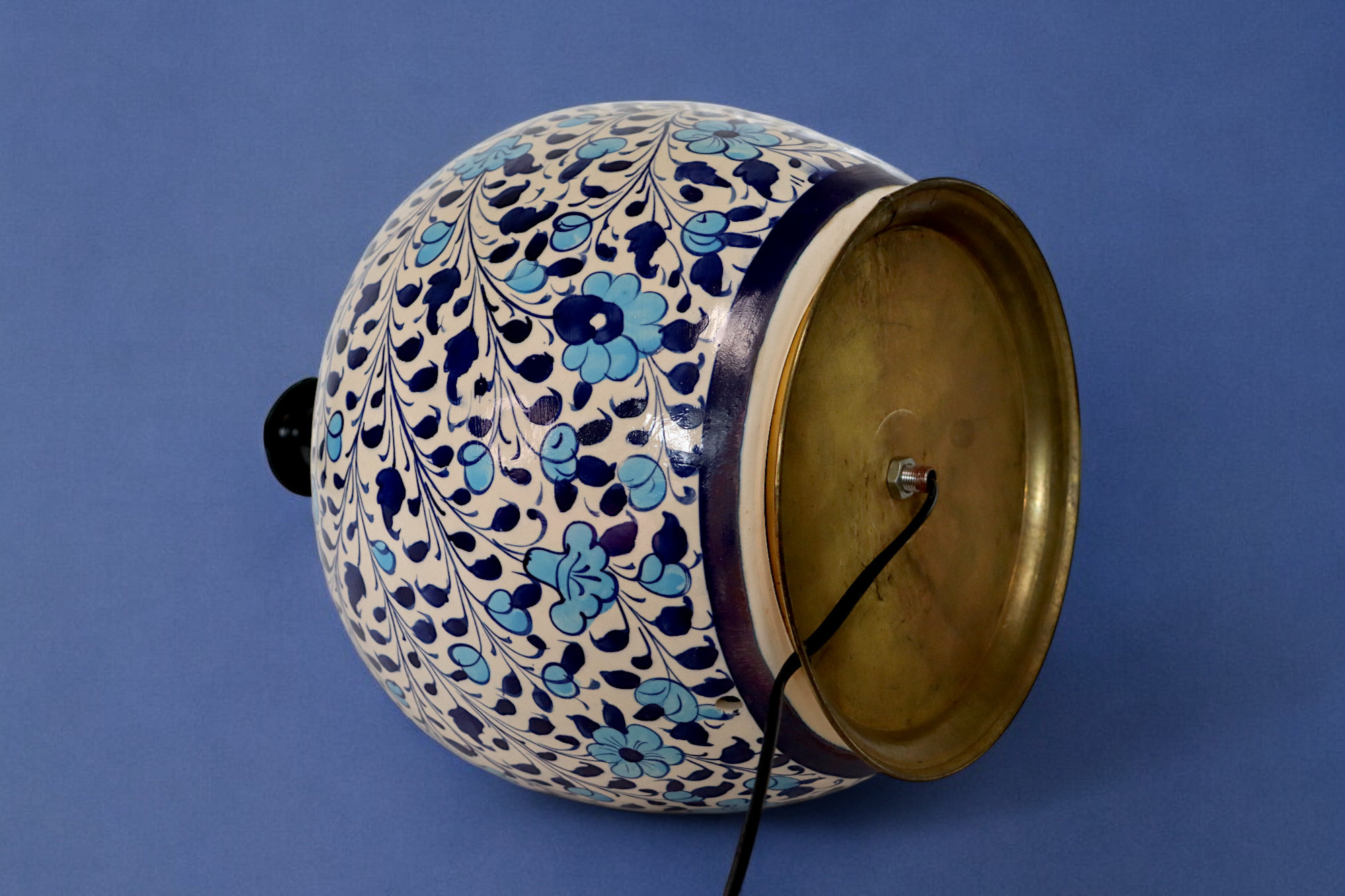 islamische handbemalte Keramik Lampenfuß aus Multan Iznik Lampe بسم الله الرحمن الرحيم Nr: C