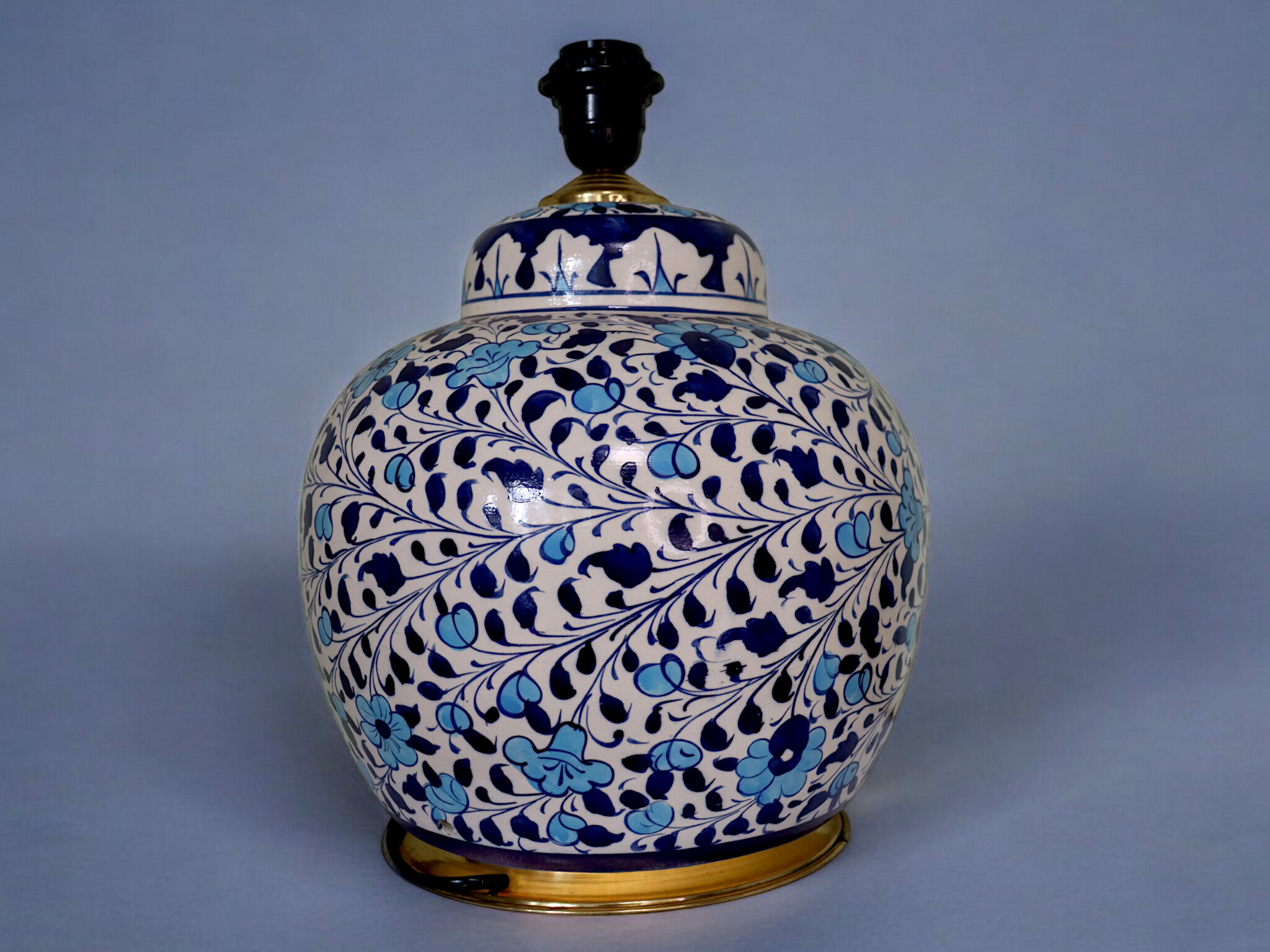 islamische handbemalte Keramik Lampenfuß aus Multan Iznik Lampe بسم الله الرحمن الرحيم Nr: C