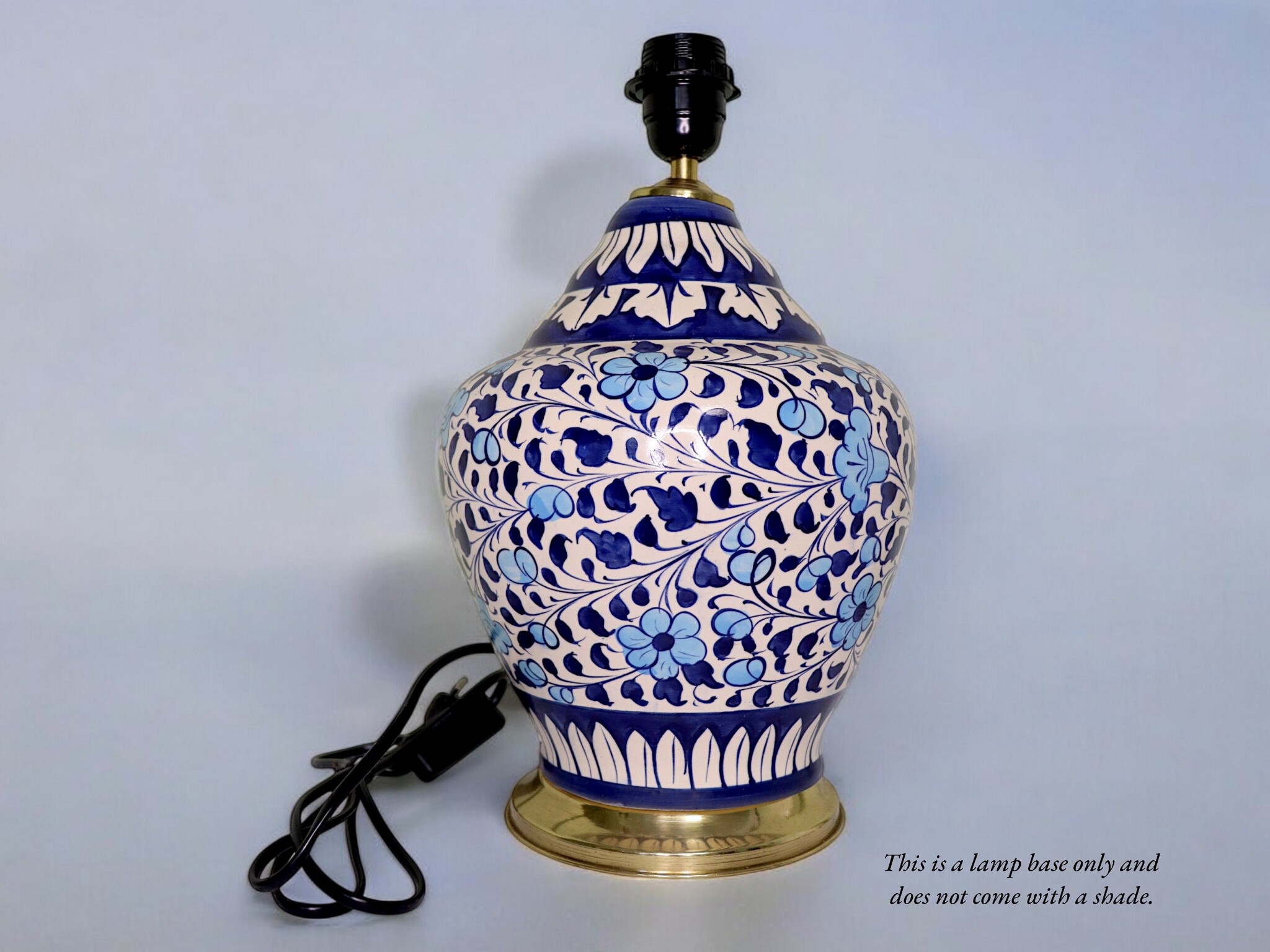 islamische handbemalte Keramik Lampenfuß aus Multan Iznik Lampe الله الصمد Nr: 25E