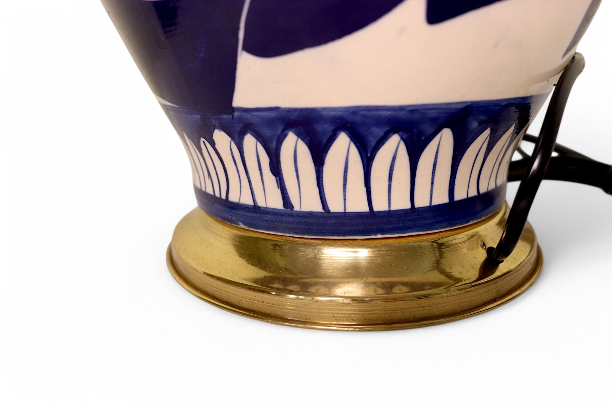 super large Multan ware Ceramic lamp base with islamic calligraphy blue and turquoise Iznik decoration الله الصمد No:25E