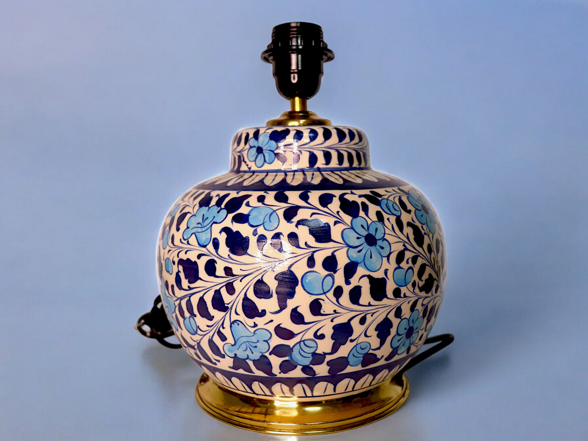 islamische handbemalte Keramik Lampenfuß aus Multan Iznik Lampe فبأي آلاء ربكما تكذبان Nr:B