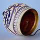 super large Multan ware Ceramic lamp base with islamic calligraphy blue and turquoise Iznik decoration فبأي آلاء ربكما تكذبان No:B