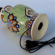 super large Multan ware Ceramic lamp base with islamic calligraphy blue and turquoise Iznik decoration No:25B
