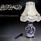 super large Multan ware Ceramic lamp base with islamic calligraphy blue and turquoise Iznik decoration و الله خیر الرازقین No:25C
