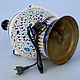 super large Multan ware Ceramic lamp base with islamic calligraphy blue and turquoise Iznik decoration  ماشاالله No:25D