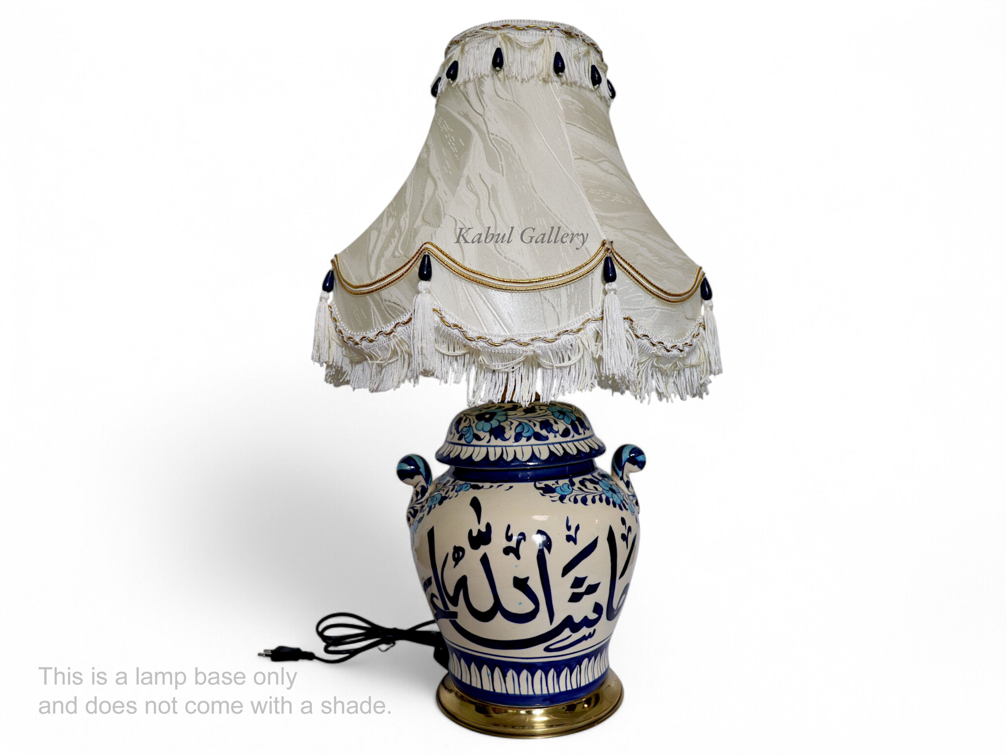 islamische handbemalte Keramik Lampenfuß aus Multan Iznik Lampe  ماشاالله Nr:25D