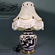 super large Multan ware Ceramic lamp base with islamic calligraphy blue and turquoise Iznik decoration الرحمن جل جلاله No:25F