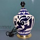 super large Multan ware Ceramic lamp base with islamic calligraphy blue and turquoise Iznik decoration الرحمن جل جلاله No:25F