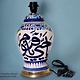 super large Multan ware Ceramic lamp base with islamic calligraphy blue and turquoise Iznik decoration  یاحی یا قیوم No:25G
