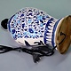 super large Multan ware Ceramic lamp base with islamic calligraphy blue and turquoise Iznik decoration  یاحی یا قیوم No:25G