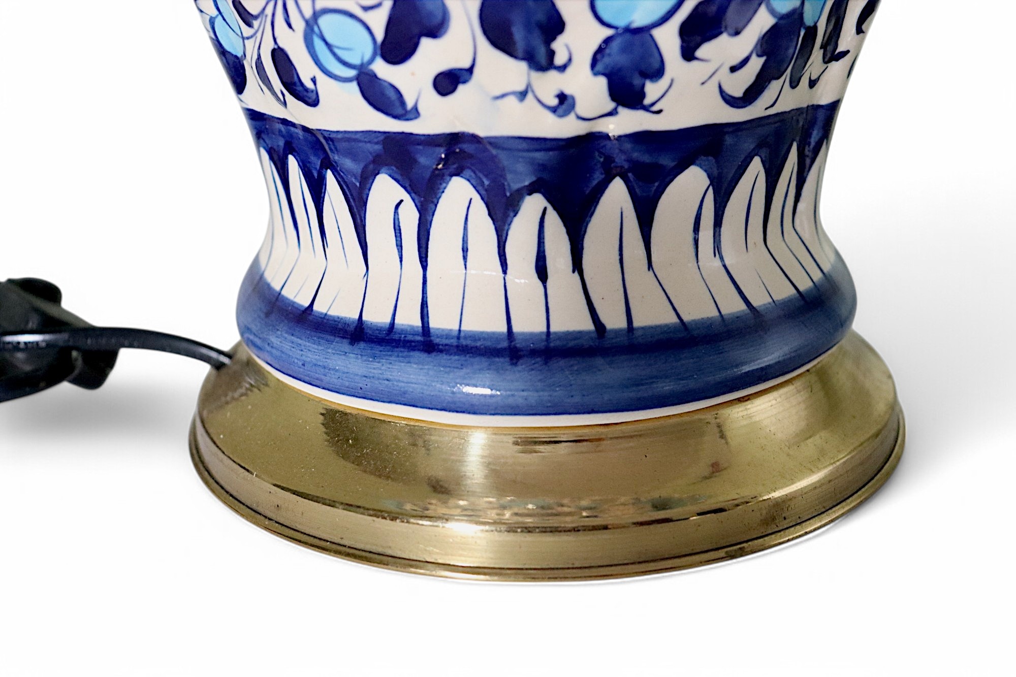 islamische handbemalte Keramik Lampenfuß aus Multan Iznik Lampe  یاحی یا قیوم Nr:25G