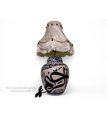 super large Multan ware Ceramic lamp base with islamic calligraphy blue and turquoise Iznik decoration الرحيم جل جلاله No:25J