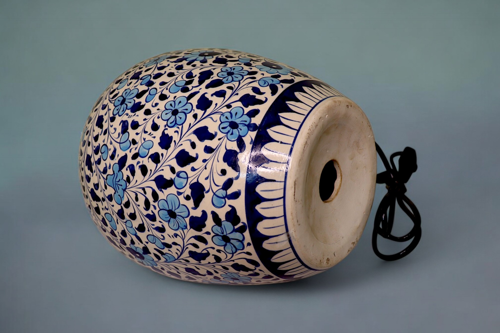 islamische handbemalte Keramik Lampenfuß aus Multan Iznik Lampe الرحيم جل جلاله Nr:25J