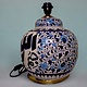 super large Multan ware Ceramic lamp base with islamic calligraphy blue and turquoise Iznik decoration بسم الله الرحمن الرحيم No:25L