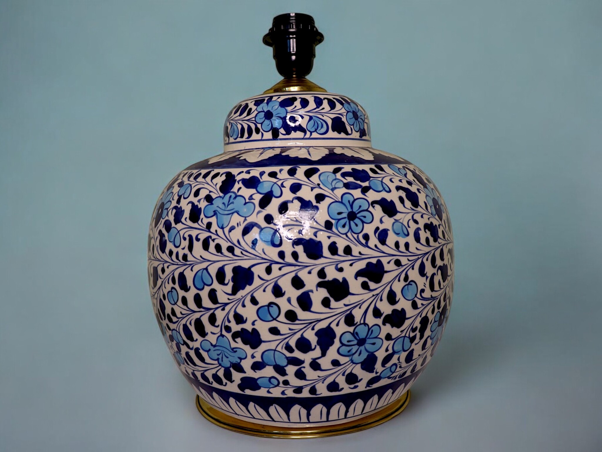 islamische handbemalte Keramik Lampenfuß aus Multan Iznik Lampe بسم الله الرحمن الرحيم Nr: 25L