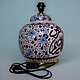 super large Multan ware Ceramic lamp base with islamic calligraphy blue and turquoise Iznik decoration بسم الله الرحمن الرحيم No:25L