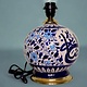 super large Multan ware Ceramic lamp base with islamic calligraphy blue and turquoise Iznik decoration No:25 - Copy
