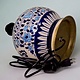 super large Multan ware Ceramic lamp base with islamic calligraphy blue and turquoise Iznik decoration No:25 - Copy