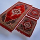 Set of 3 Pcs  1x Mattress  + 2x cushions orient Afghan nomad pillow rug seat floor cushion 1001-night Seating  majlis Toshak توشک  (Red23)
