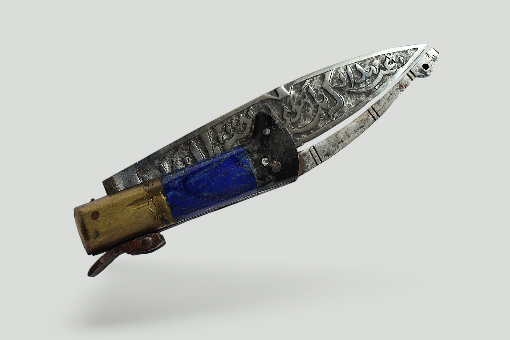 Messer Dolch Klappmesser Khyber-messer Lohar Lapis Lazuli-Griff aus Afghanistan pakistan Nr:25/B