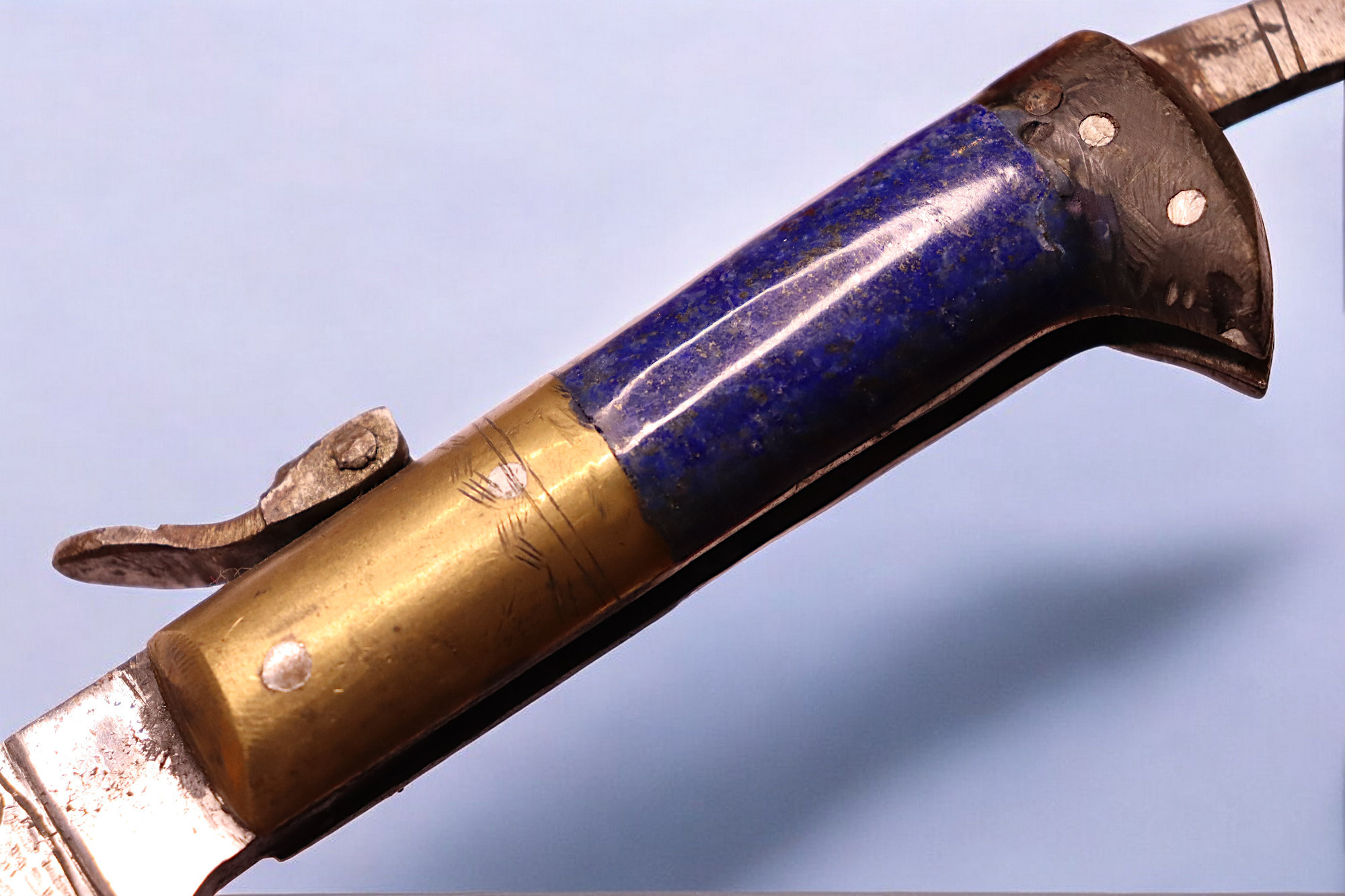 Messer Dolch Klappmesser Khyber-messer Lohar Lapis Lazuli-Griff aus Afghanistan pakistan Nr:25/A