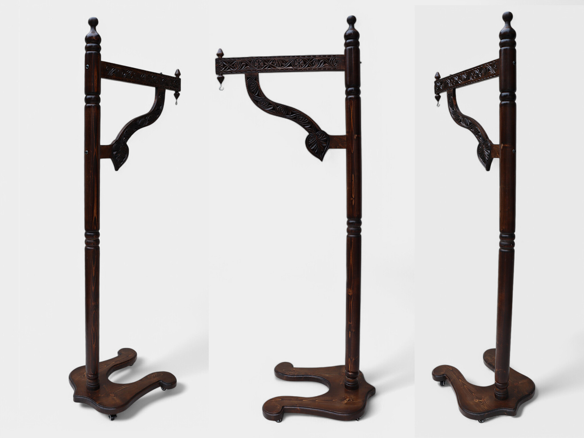 orient solid wood shirodhara ayurveda forehead head casting stand stood 25 (braun)