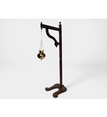 Massiv holz shirodhara ayurveda Stirnguss Kopfguss ständer stand Stirnölguss öl-Therapie Panchakarma  25  ( braun)