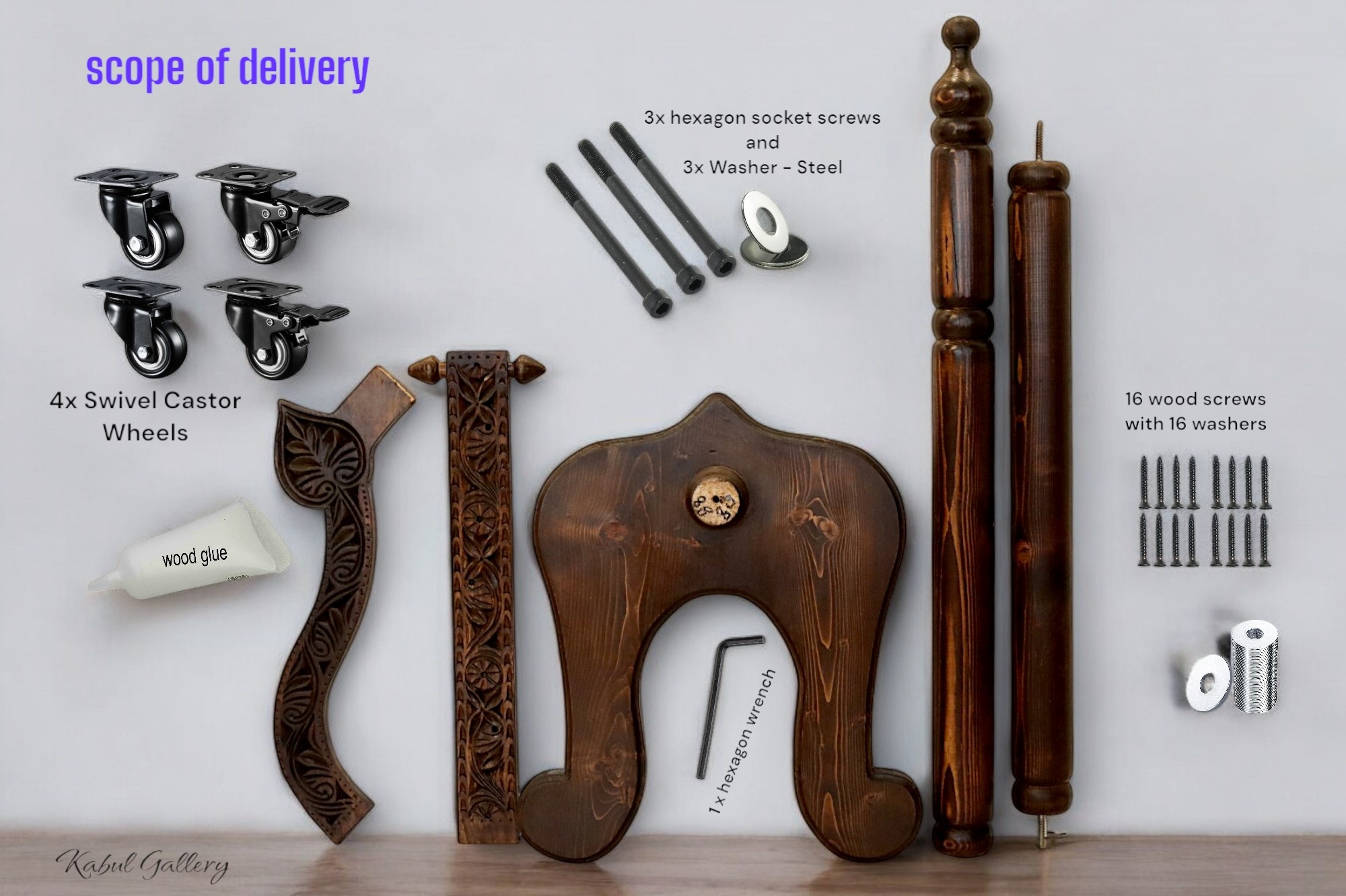 orient solid wood shirodhara ayurveda forehead head casting stand stood 25 (braun)