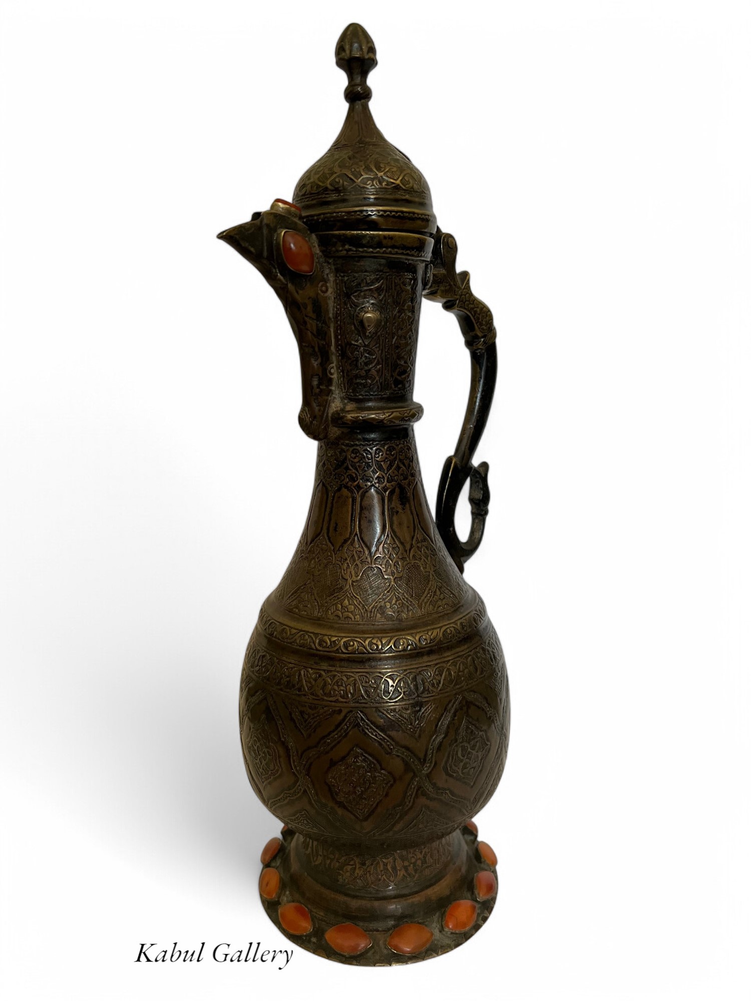 Antique Central Asian Brass Teapot Ewer 19th century Bukhara - Samarkand No:HH2