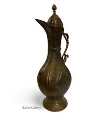 Antique Central Asian Brass Teapot Ewer 19th century Bukhara - Samarkand No:HH - 12